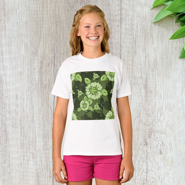 Blumengrün-Girls-T - Shirt (Von Creator hochgeladen)
