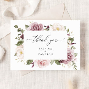 Blumengrün Hochzeit Dankeschön Karte