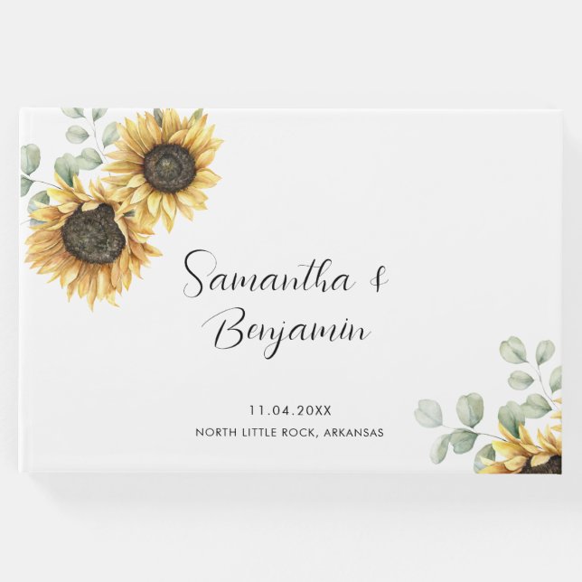 Blumengrün-Hochzeit im Stall Gästebuch (Vorderseite)