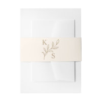 Blumengrün Hochzeitmongram Minimalistisch