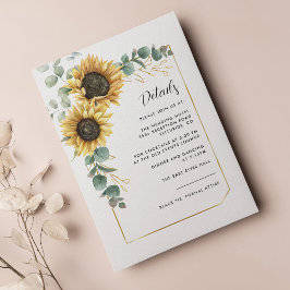 Blumengrün Hochzeitsdetails Begleitkarte