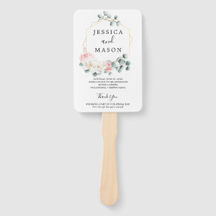 Blumengrün-Hochzeitsprogramm Fächer