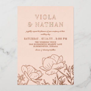 Blumengrün Linie Locarno Rose Locarno Folieneinladung