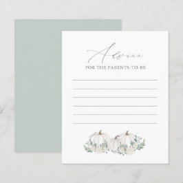 Blumengrün Pumpkin Baby Duschberatungskarte