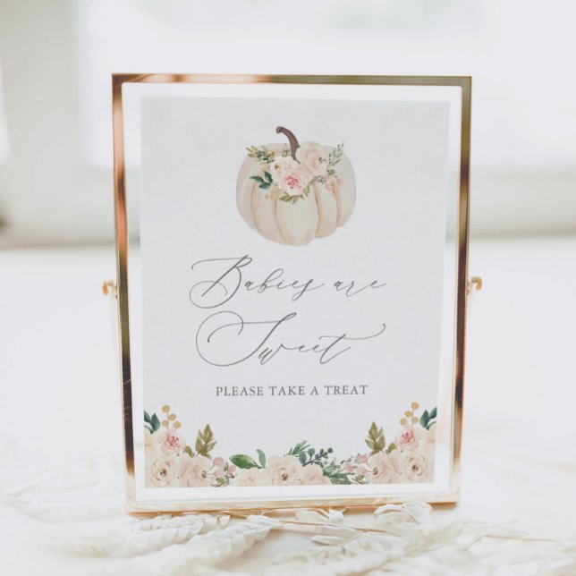 Blumengrün Pumpkin Baby Dusche Leckereien Untersch Poster (Von Creator hochgeladen)