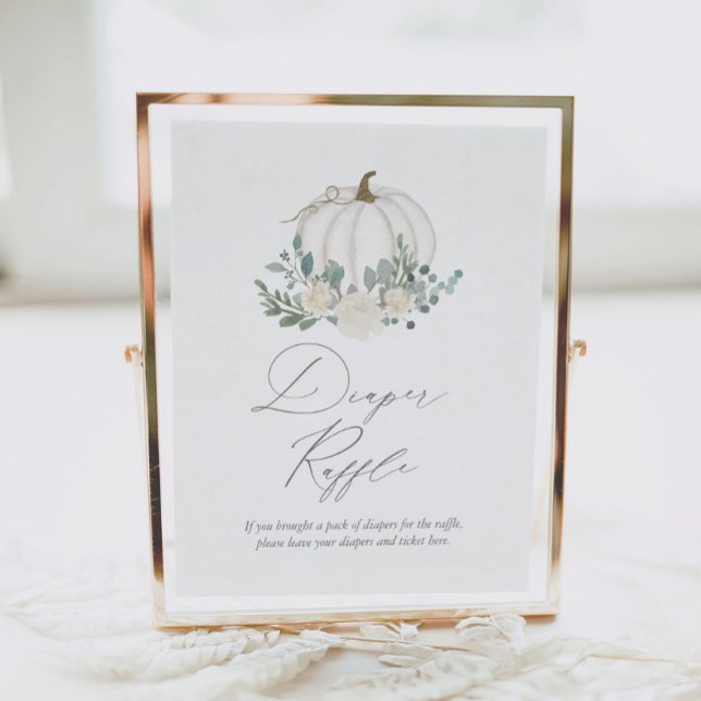 Blumengrün Pumpkin Baby Dusche Windelwanne Windelw Poster (Von Creator hochgeladen)