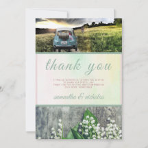 Blumengrün rosa Moderne Just Married Wedding