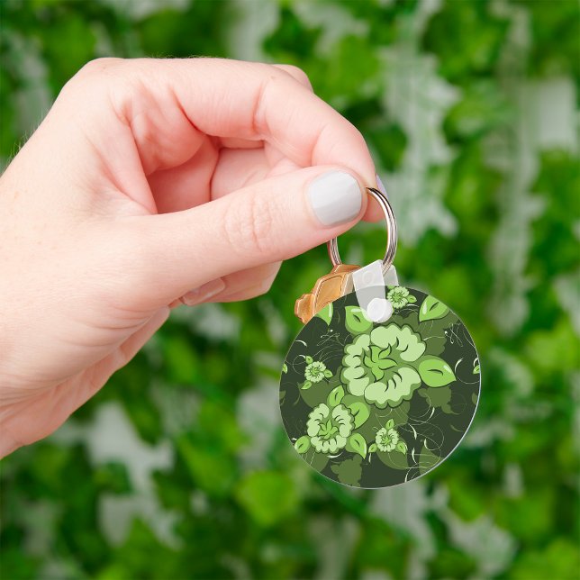 Blumengrün-Schlüsselanhänger Schlüsselanhänger (Von Creator hochgeladen)
