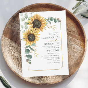 Blumengrün Typografie Hochzeit Einladung