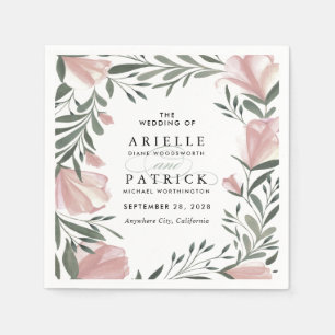 Blumengrün Vintag Rustikale Hochzeit Napkins Serviette