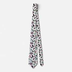 Blumengrün Wasserfarbe Nahtloses Muster Krawatte