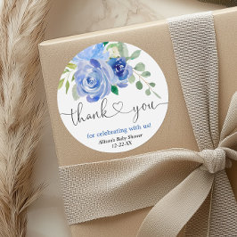 Blumengrün weiß Blumengrün vielen Dank Runder Aufkleber