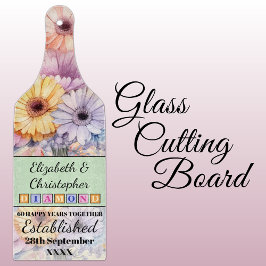 Blumengrün zum 60. Jahrestag Schneidebrett