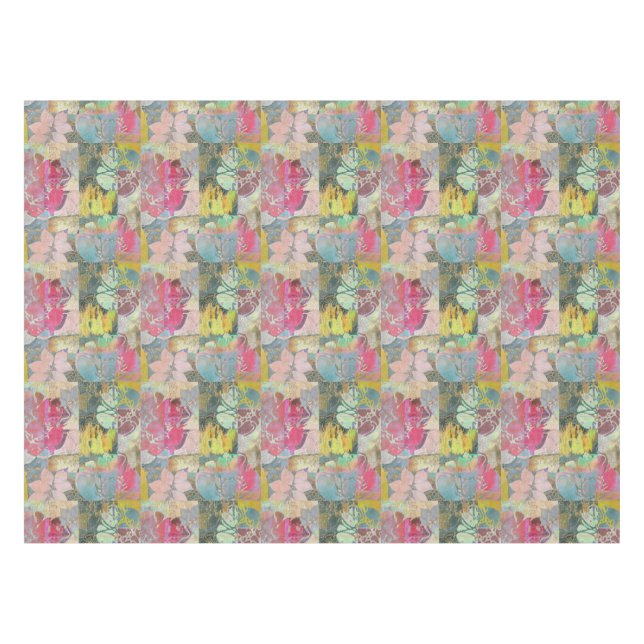 Blumengrunge-Kunstmuster Tischdecke (Vorderseite (Horizontal))