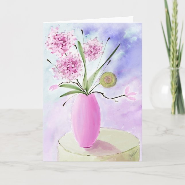Blumengrüßkarte Karte (Vorderseite)