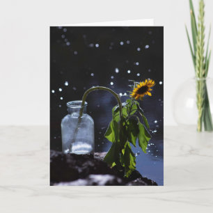 Blumengrüßkarte, leere karte