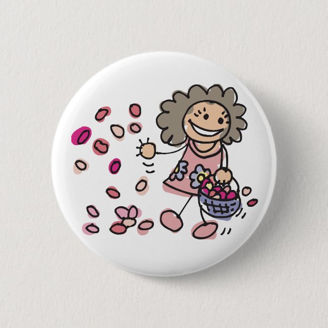 Blumenguletaste Button (Vorderseite)