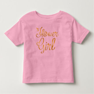Blumengürtel Gold Ruffle Pink T-Shirt
