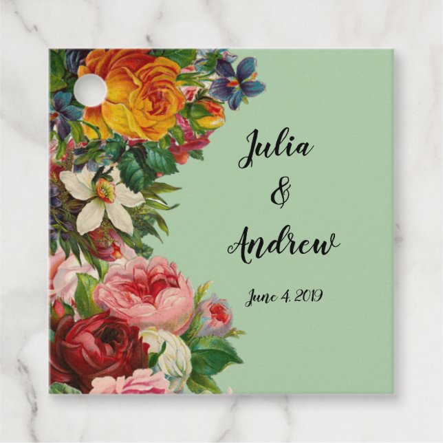 Blumenguss Geschenkanhänger (Vorderseite)