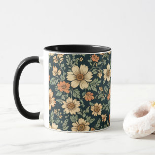 Blumenhaftes Vintage-Muster Tasse