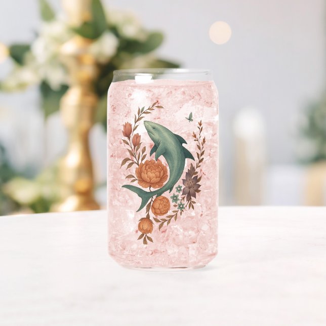 Blumenhaie Harmonie - Natur und Meeresfusion Kunst Dosenglas (Insitu (Hochzeit))