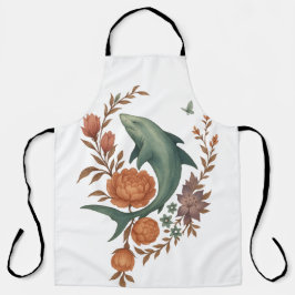 Blumenhaie Harmonie - Natur und Meeresfusion Kunst Schürze