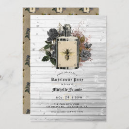 BlumenHalloween Gotischer Junggeselinnen-Abschied Einladung