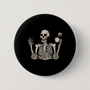 BlumenHalloween Women Men Funny Skeleton Drinken Button