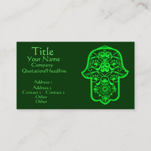 BlumenHamsa (Grün) Visitenkarte
