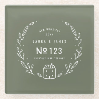 Blumenhandgezeichnet Glasuntersetzer