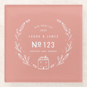 Blumenhandgezeichnet Glasuntersetzer