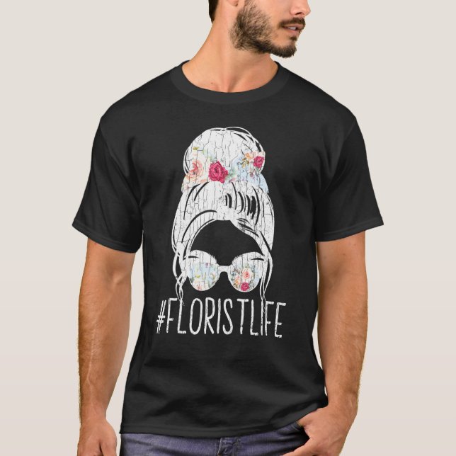 Blumenhändler Leben Blumen Pflanzen Gärtner Grafik T-Shirt (Vorderseite)