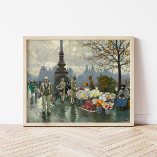 Blumenhändler   Paul Fischer Poster