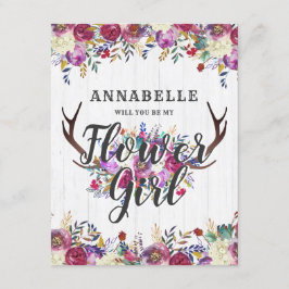 Blumenhändler werden mein Blumenmädchen sein Einladung