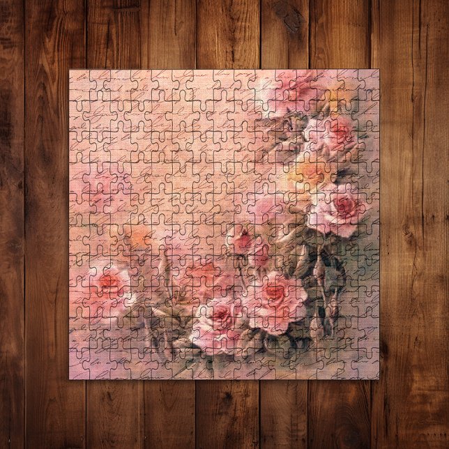 Blumenhandschrift - Rose Antiquitäten Puzzle (Von Creator hochgeladen)