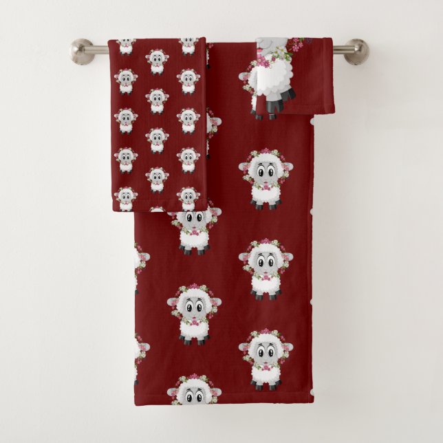 Blumenhandschuhe Badezimmer Handtuchhalter Set (Insitu)