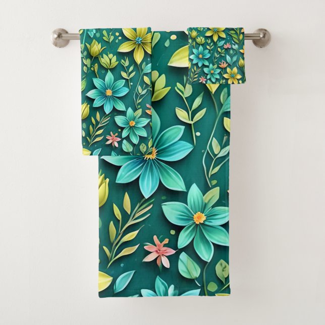 Blumenharmonie Badhandtuch Set (Insitu)