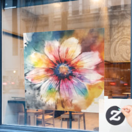 Blumenharmonie in Pastellfarben Fensteraufkleber