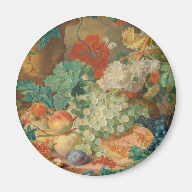 Blumenharmonie und Fruchtbarer Splendor Botanische Magnet (Vorne)