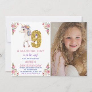 Blumenharmonika zum Geburtstag Einladungen mit Fot