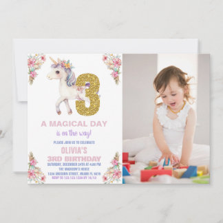 Blumenharmonika zum Geburtstag Einladungen mit Fot