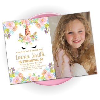 Blumenharmonika zum Geburtstag Einladungen mit Fot