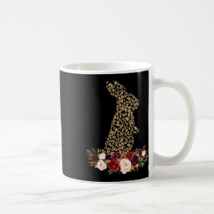 Blumenhase Leopard Cheetah Druck Ostern G Kaffeetasse