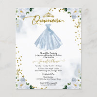 Blumenhaushalt Quinceanera Einladung zweisprachig