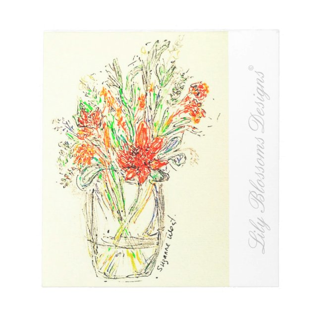 Blumenheft Notizblock (Vorderseite)