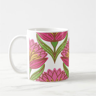 Blumenhelligkeit: Rot weiß Vintag. Kaffeetasse