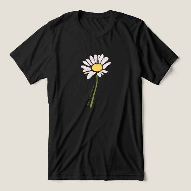 Blumenhemd – Weiße Farben Tri-Blend Shirt (Design Vorderseite)