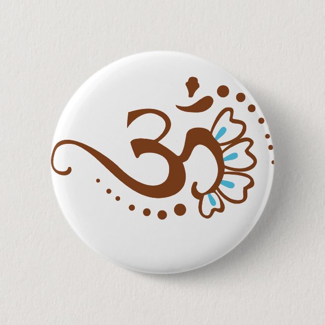 Blumenhennastrauch OM Button (Vorderseite)