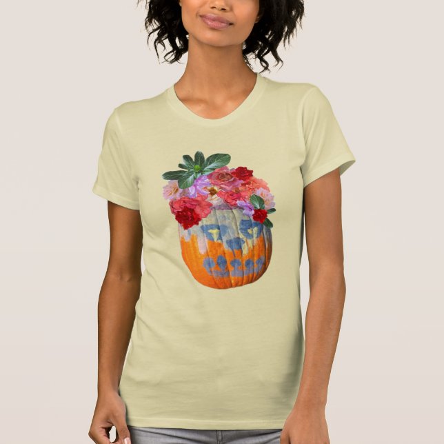 Blumenherbst Ernte Foto Cutout T - Shirt (Vorderseite)