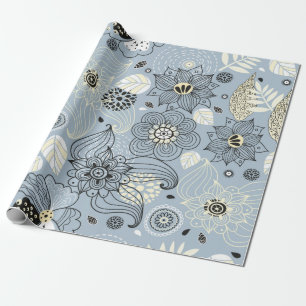 Blumenherbstdesign Geschenkpapier